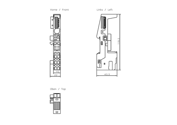 6ES7193-4CB10-0AA0 SIMATIC ET 200S TM-E15C23-01 Đầu nối lò xo PU 5 Siemens