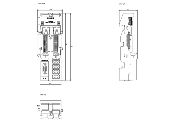 6ES7193-7AA20-0AA0 SIMATIC ET 200iSP TM-IM/EM60S Đầu nối vít màu đen Siemens