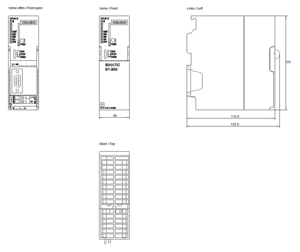 6ES7312-1AE14-0AB0 Bộ vi xử lý SIMATIC S7-300 312 32 KB Siemens