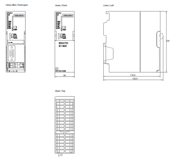 6ES7314-1AG14-0AB0 Bộ vi xử lý SIMATIC S7-300 314 128 KB Siemens