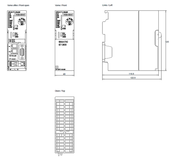 6ES7317-2FK14-0AB0 Bộ vi xử lý SIMATIC S7-300 317F-2 PN/DP 1,5 MB Siemens
