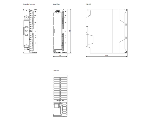 6ES7321-7RD00-0AB0 SIMATIC S7-300 SM 321; DI 4 x NAMUR Dành cho tín hiệu từ khu vực nguy hiểm Siemens