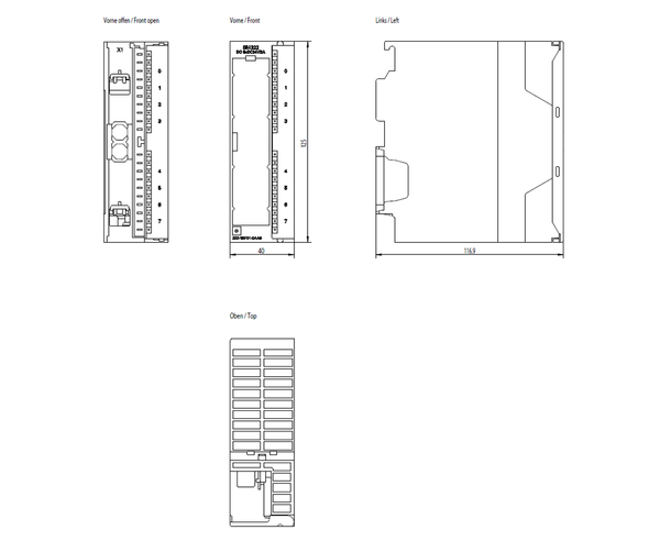 6ES7322-1BF01-0AA0 SIMATIC S7-300 SM 322 DQ 8x24 V DC/2 A Siemens