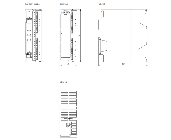 6ES7322-1BH01-0AA0 SIMATIC S7-300 SM 322 DQ 16x24 V DC/0,5 A Siemens