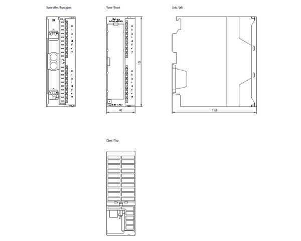 6ES7322-1BH10-0AA0 SIMATIC S7-300 SM 322 DQ 16x24 V DC/0,5 A HS Siemens