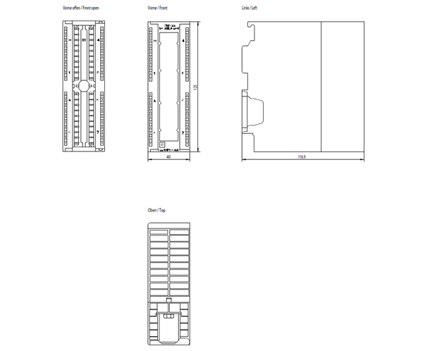 6ES7322-1HF10-0AA0 SIMATIC S7-300 SM 322 DQ 8x rơ le 24 V DC/230 V AC/5 A Siemens