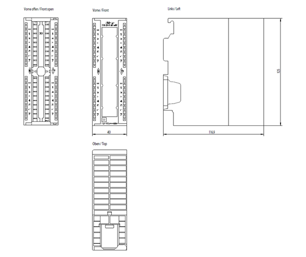 6ES7323-1BL00-0AA0 SIMATIC S7-300 SM 323 DI 16/DQ 16x24 V DC/0,5 A Siemens