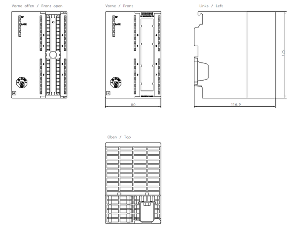 6ES7326-2BF41-0AB0 SIMATIC S7-300 SM 326 F-DQ 8x24 V DC/2 A PM Siemens
