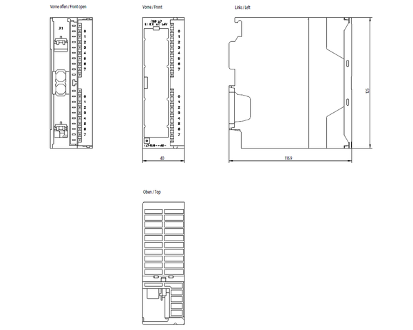 6ES7327-1BH00-0AB0 SIMATIC S7-300 SM 327 DI 8/DX 8x24 V DC/0,5 A Siemens