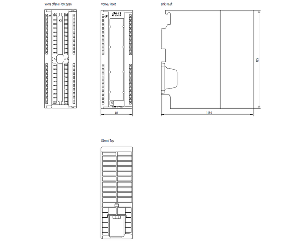 6ES7331-7NF10-0AB0 SIMATIC S7-300 SM 331 AI U/I 8x16 bit Siemens