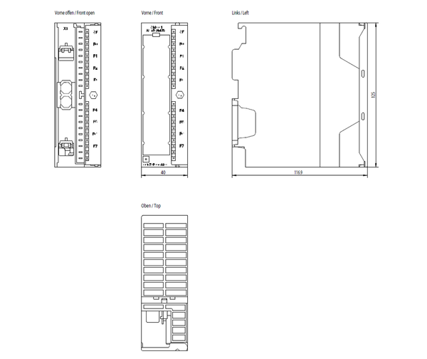 6ES7331-7SF00-0AB0 SIMATIC S7-300 SM 331 AI 8xTC/4xRTD Dành cho tín hiệu từ khu vực nguy hiểm Siemens