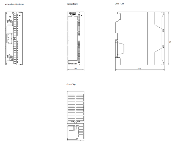 6ES7332-7ND02-0AB0 SIMATIC S7-300 SM 332 AQ 4x16 bit đẳng thời Siemens