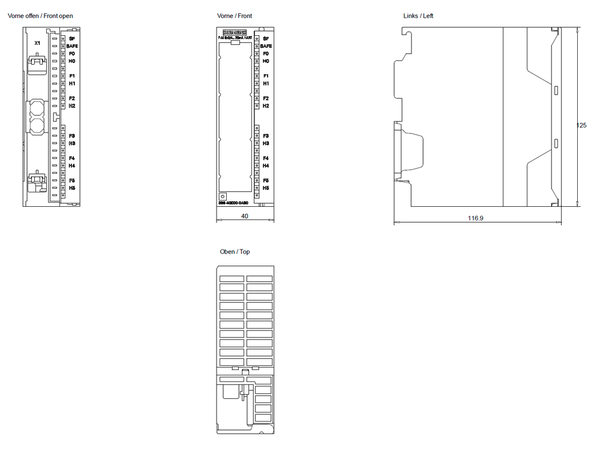 6ES7336-4GE00-0AB0 SIMATIC S7-300 SM 336 F-AI 6x 0/4 ... 20 mA HART Siemens