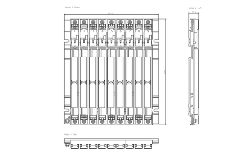 6ES7400-1JA01-0AA0 SIMATIC S7-400 UR2 Với 9 khe cắm thép tấm Dùng để cấu hình các thiết bị trung tâm và thiết bị mở rộng S7-400 Siemens