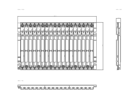 6ES7400-1TA11-0AA0 SIMATIC S7-400 UR1 Với 18 khe cắm nhôm Dùng để cấu hình các thiết bị trung tâm và thiết bị mở rộng S7-400 Siemens