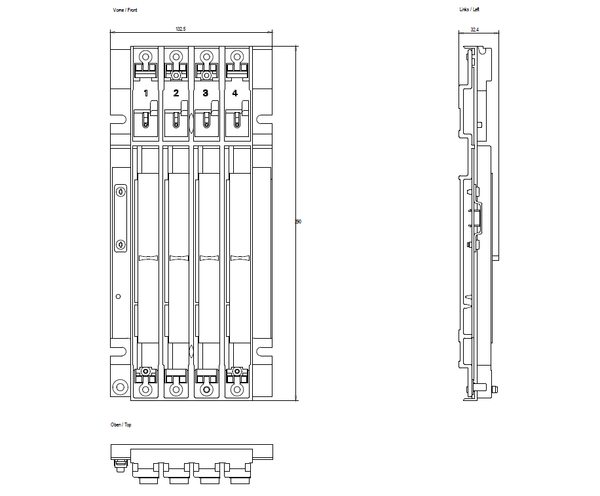 6ES7401-1DA01-0AA0 SIMATIC S7-400 CR3 Với 4 khe cắm thép tấm Dùng để cấu hình các thiết bị trung tâm S7-400 Siemens