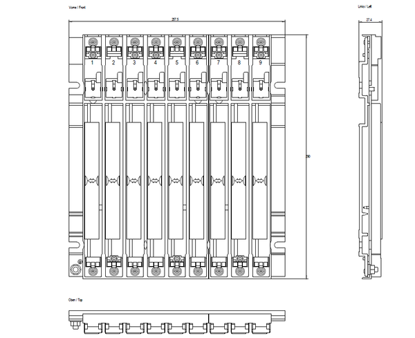 6ES7403-1JA01-0AA0 SIMATIC S7-400 ER2 Với 9 khe cắm thép tấm Để cấu hình các đơn vị mở rộng S7-400 Siemens