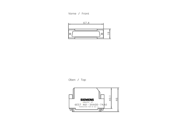 6ES7461-3AA00-7AA0 Đầu nối SIMATIC S7-400 cho IM 461-3 Siemens