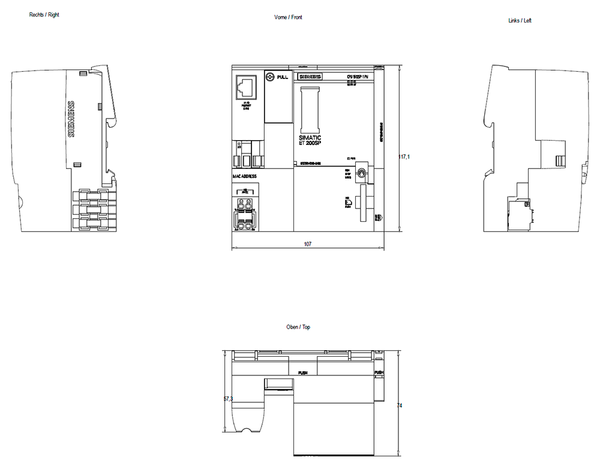 6ES7512-1DK01-0AB0 SIMATIC ET 200SP CPU 1512SP-1 PN Siemens