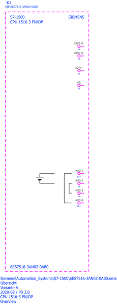 6ES7516-3AN02-0AB0 SIMATIC S7-1500 CPU 1516-3 PN/DP Siemens