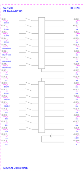 6ES7521-7BH00-0AB0 Module DI 16×24 V DC AUX S7-1500
