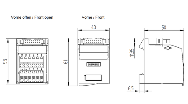 6ES7924-0AA20-0AC0 Khối đầu cuối đào kết nối 1 dây TP1 8 I/O đẩy vào Siemens