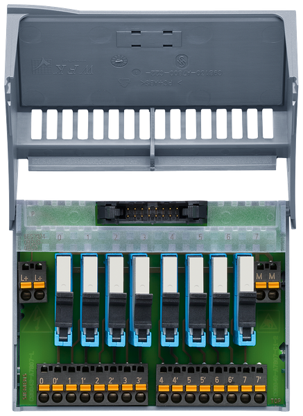 6ES7924-0BD20-0BC0 Khối đầu cuối đào tiếp điểm rơle TPRo KHÔNG 8 O đẩy vào đèn LED Siemens
