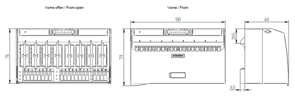 6ES7924-0BG20-0BA0 Khối đầu cuối đào tiếp điểm rơle TPRi KHÔNG 8 I 110V AC vít đèn LED Siemens