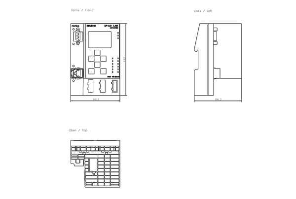 6GK1415-2BA20 Liên kết DP/AS-i nâng cao cổng PROFIBUS DP/AS-i với cấu hình chính M3 Siemens