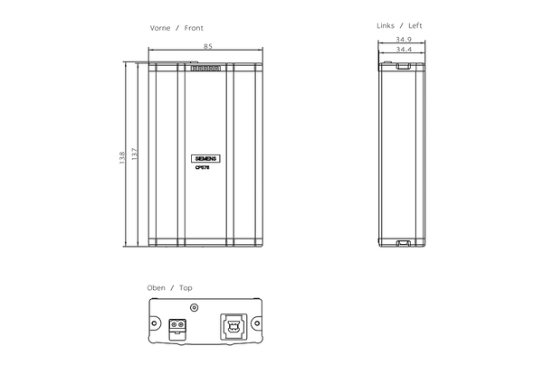 6GK1571-1AA00 Bộ xử lý truyền thông CP 5711 bộ chuyển đổi USB 2.0 PG/Notebook sang PROFIBUS Siemens