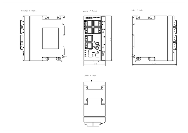 6GK5106-1BB00-2AA3 SCALANCE X106-1 bộ chuyển mạch không được quản lý 6x RJ45 1x ST/BFOC đa chế độ Siemens