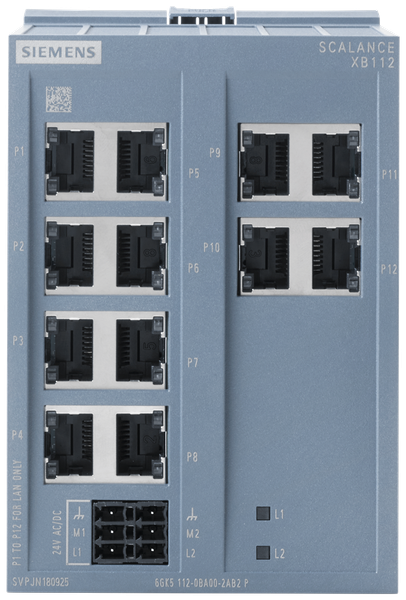 6GK5112-0BA00-2AB2 SCALANCE XB112 bộ chuyển mạch không được quản lý 12 cổng RJ45 10/100 Mbit/s Siemens