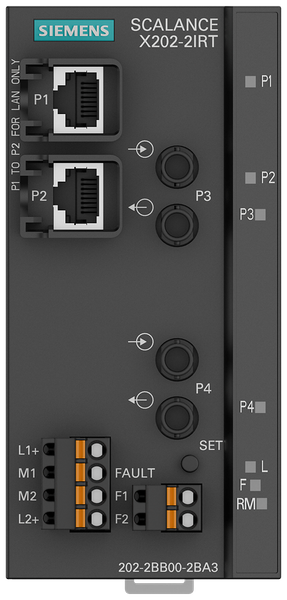 6GK5202-2BB00-2BA3 SCALANCE X202-2IRT bộ chuyển mạch Lớp 2 được quản lý 2x RJ45 2x BFOC đa chế độ Siemens