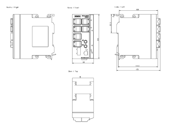 6GK5206-1BB10-2AA3 SCALANCE X206-1 bộ chuyển mạch Lớp 2 được quản lý 6xRJ45 1xmultimode ST/BFOC Siemens