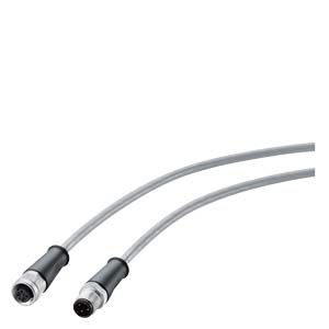 6XV1801-5AH30 Cáp kết nối nguồn mạnh mẽ IP69 M12-180/M12-180 mã A 4 cực 3 m dành cho ET200 Siemens