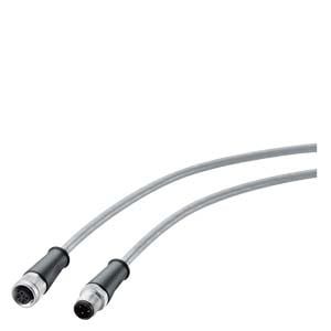 6XV1801-5AH50 Cáp kết nối nguồn mạnh mẽ IP69 M12-180/M12-180 mã A 4 cực 5 m dành cho ET200 Siemens