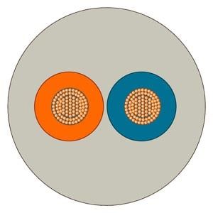 6XV1812-8A Cáp năng lượng cáp điện 2 dây dây xoắn 2x0,75 mm2 kéo dài Siemens