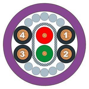 6XV1830-7AH10 Cáp lai PB ECOFAST 2xCu 0,64 mm 4xCu 1,5 mm2 bán theo mét Siemens