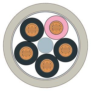 6XV1830-8AH10 Cáp năng lượng cáp 5 dây dây xoắn 5x1,5 mm2 có thể kéo theo tính theo mét Siemens