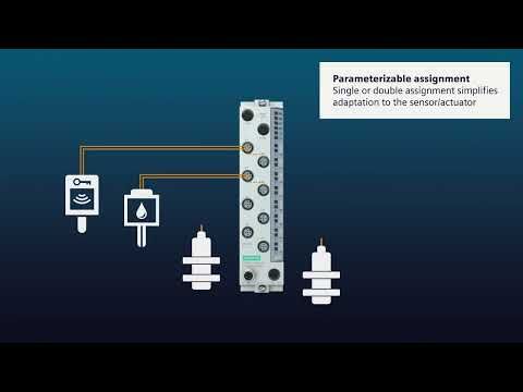 6ES7148-6JA00-0AB0 SIMATIC ET 200eco PN 4IO-L + 8DI + 4DQ 24 V DC/1.3 A 8x M12 Siemens