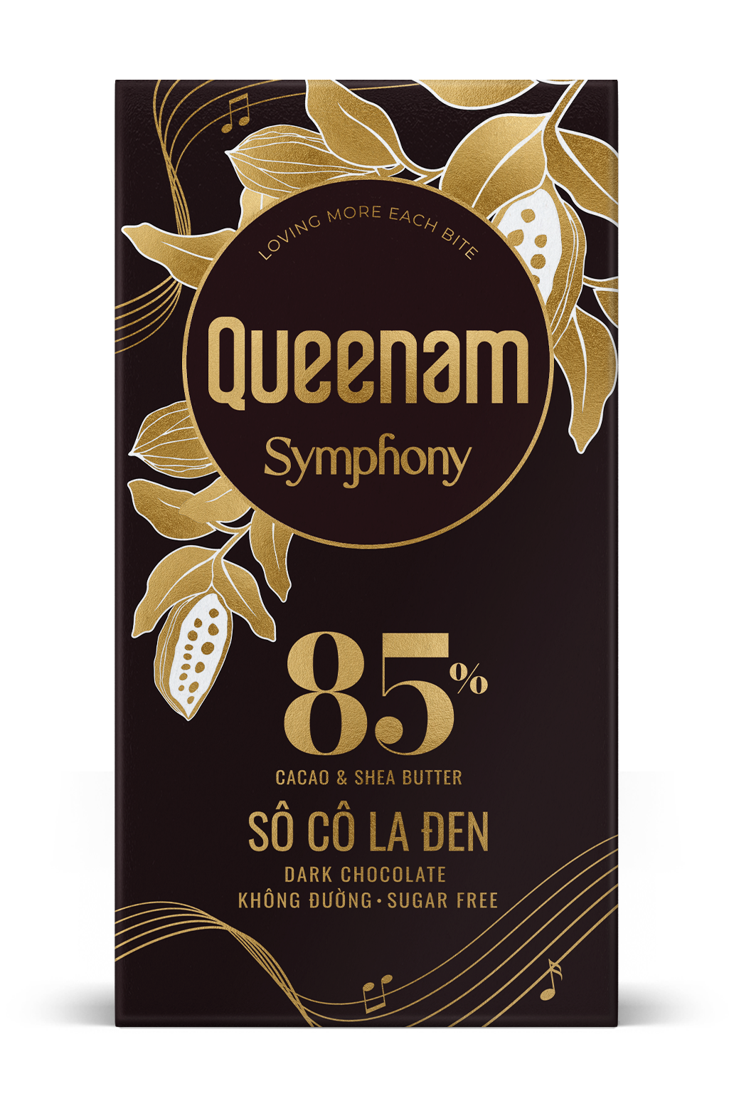  Queenam Symphony – Thanh Sô Cô La Đen 85% Không Đường 