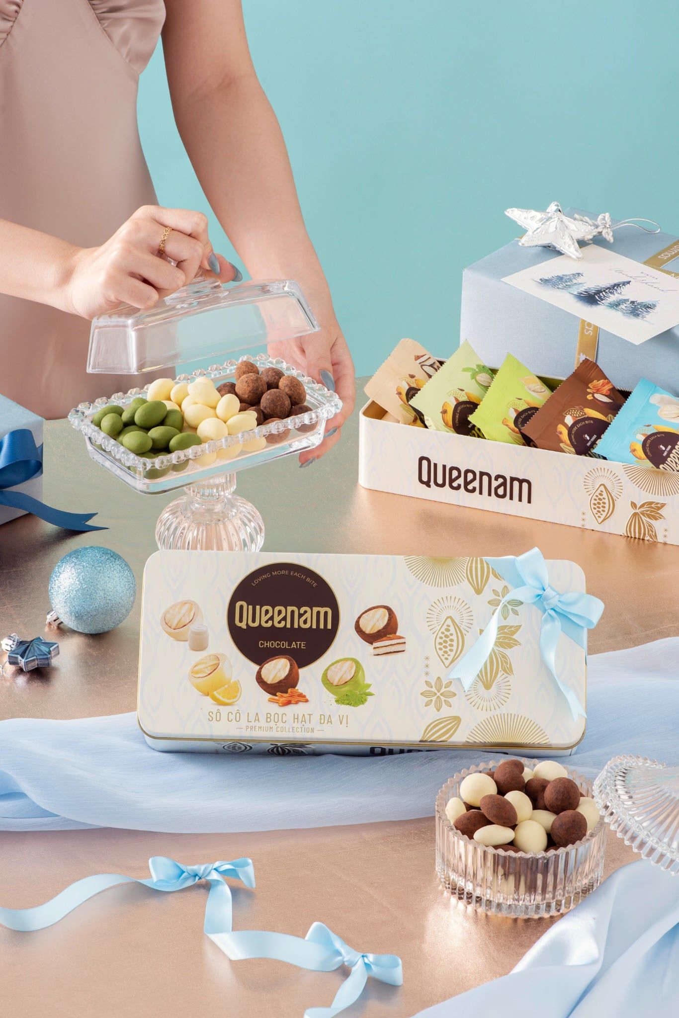  Hộp Qùa Tết 2026 socola Queenam Premium 175g 