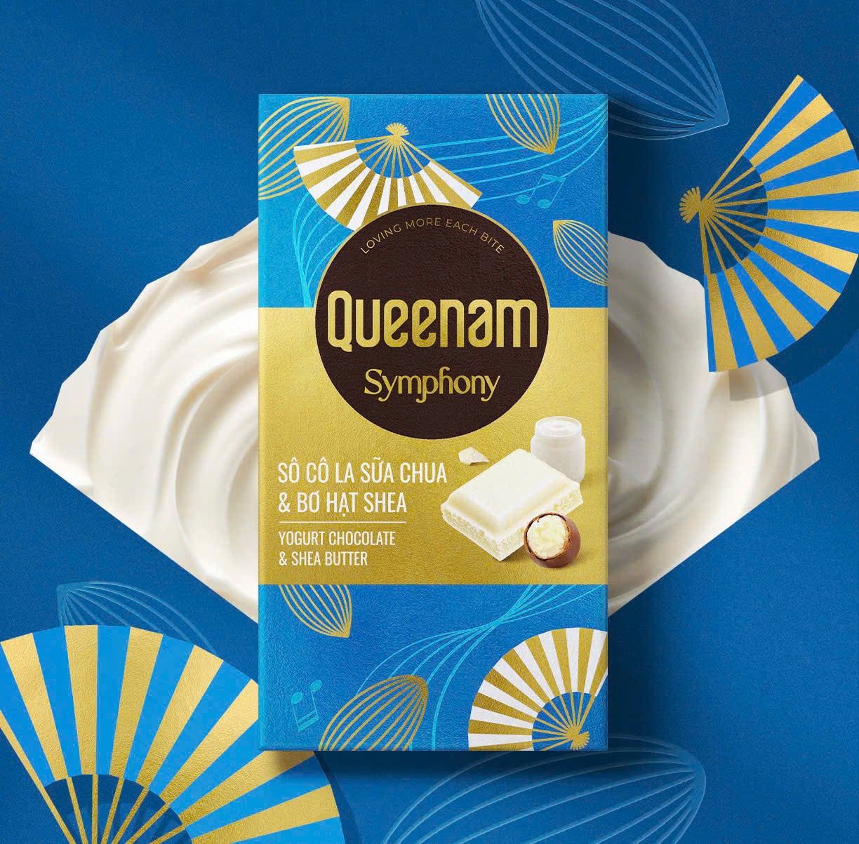  Queenam Symphony – Thanh Sô Cô La Sữa chua & Bơ Hạt Shea 80g 
