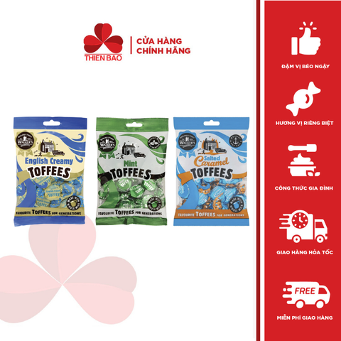 Kẹo Bơ sữa Walker's Toffees bịch 150g nhập khẩu từ Anh Quốc