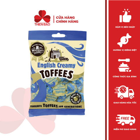 Kẹo Bơ sữa Walker's Toffees bịch 150g nhập khẩu từ Anh Quốc