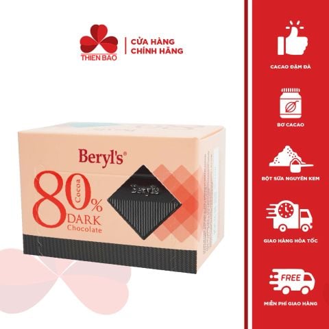 Sô cô la Beryls 60g Dark 80% Cacao