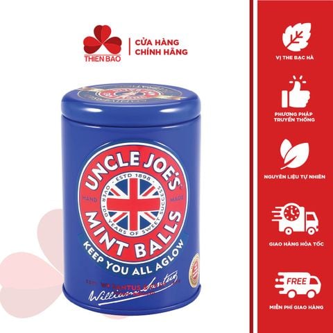 Kẹo bạc hà Uncle Joe's - Hộp thiếc 90g