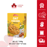 Bánh A-Taste Oat Cracker Dinh Dưỡng nhập khẩu cao cấp 240g 3 vị Hazelnut/ Dark Choco/ Blackcurrant & Strawberry - Bánh kẹo Thiên Bảo