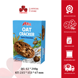 Bánh A-Taste Oat Cracker Dinh Dưỡng nhập khẩu cao cấp 240g 3 vị Hazelnut/ Dark Choco/ Blackcurrant & Strawberry - Bánh kẹo Thiên Bảo