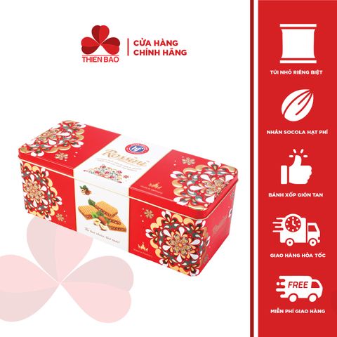 Bánh xốp nhân socola hạt phỉ Rossini Floral 208g